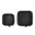 Kenzi Light Grey Set of 2 Square Storage Baskets
