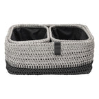 Kenzi Light Grey Set of 3 Rectangular Storage Baskets