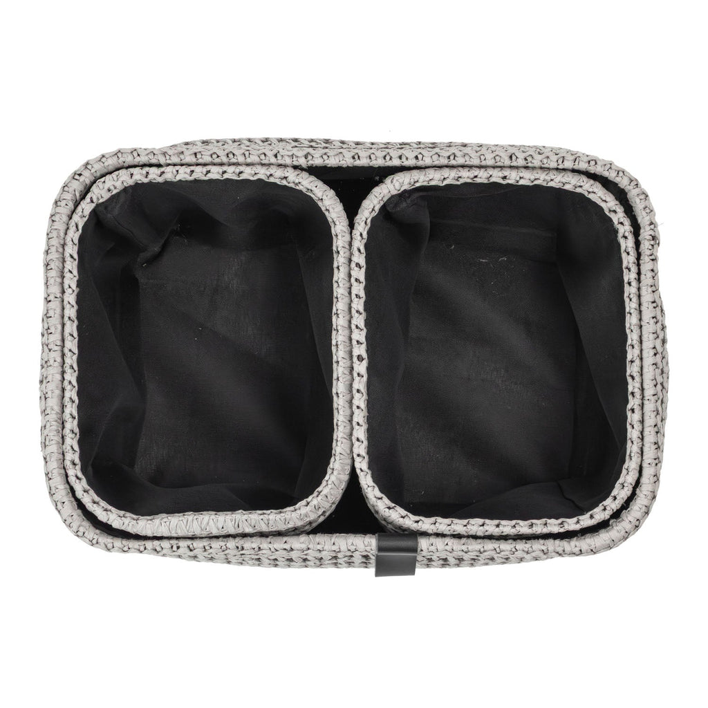 Kenzi Light Grey Set of 3 Rectangular Storage Baskets