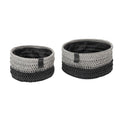 Kenzi Set of 2 Light Grey Round Storage Baskets