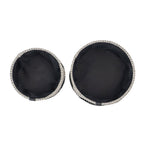 Kenzi Set of 2 Light Grey Round Storage Baskets