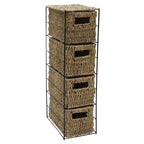 Seagrass 4 Drawer Storage Tower