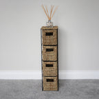 Seagrass 4 Drawer Storage Tower
