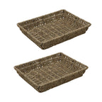 Set of 2 Seagrass Rectangular Storage Tray