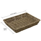 Set of 3 Seagrass Rectangular Storage Tray