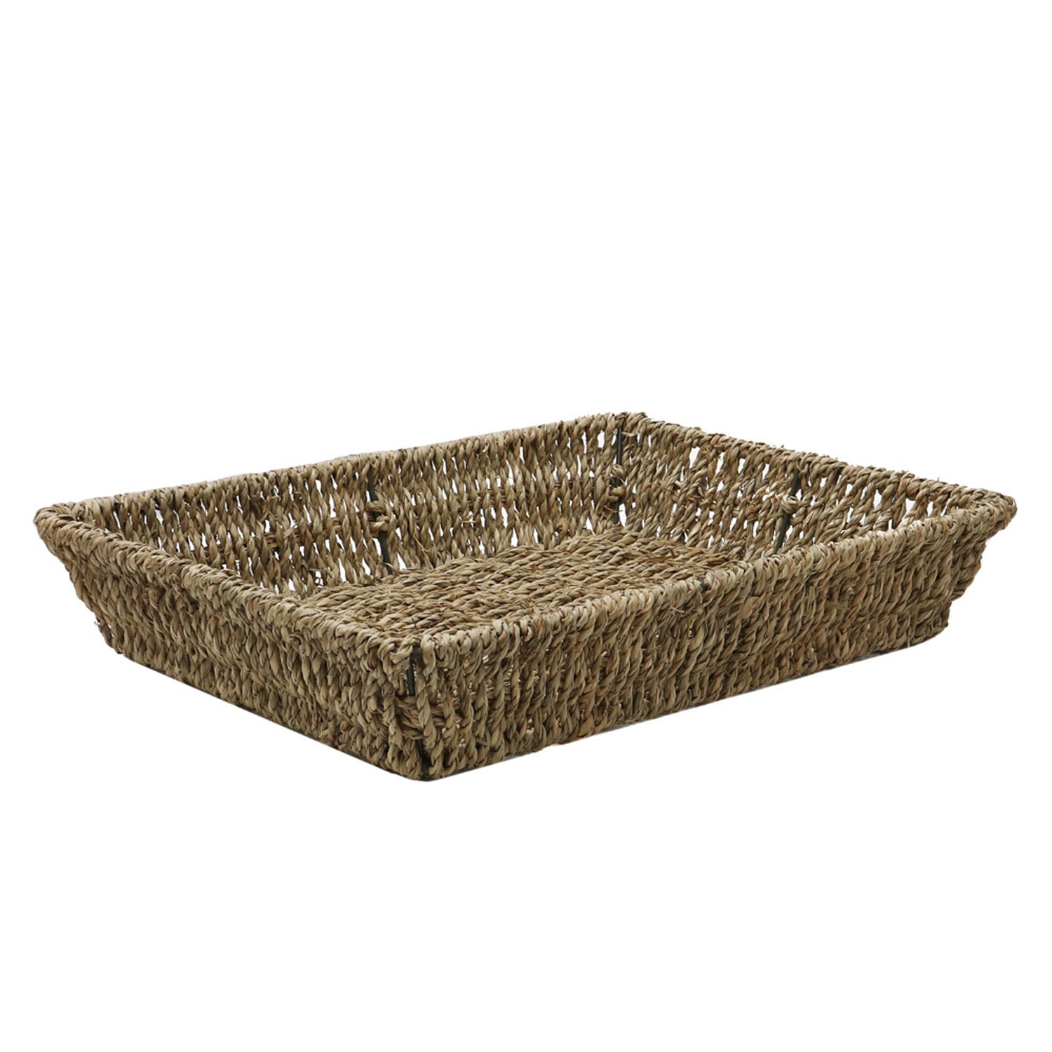 Set of 3 Seagrass Rectangular Storage Tray