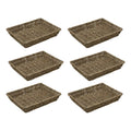 Set of 6 Seagrass Rectangular Storage Tray