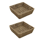 Set of 2 Seagrass Square Storage Tray