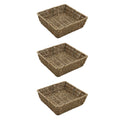Set of 3 Seagrass Square Storage Tray