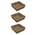 Set of 3 Seagrass Square Storage Tray