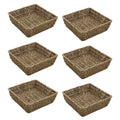Set of 6 Seagrass Square Storage Tray