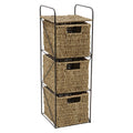 Seagrass 3 Drawer Storage Tower