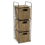 Seagrass 3 Drawer Storage Tower