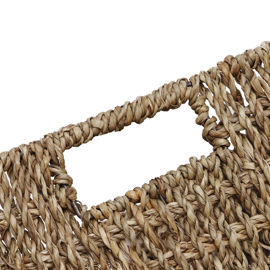 Seagrass Set of 3 Square Storage Baskets
