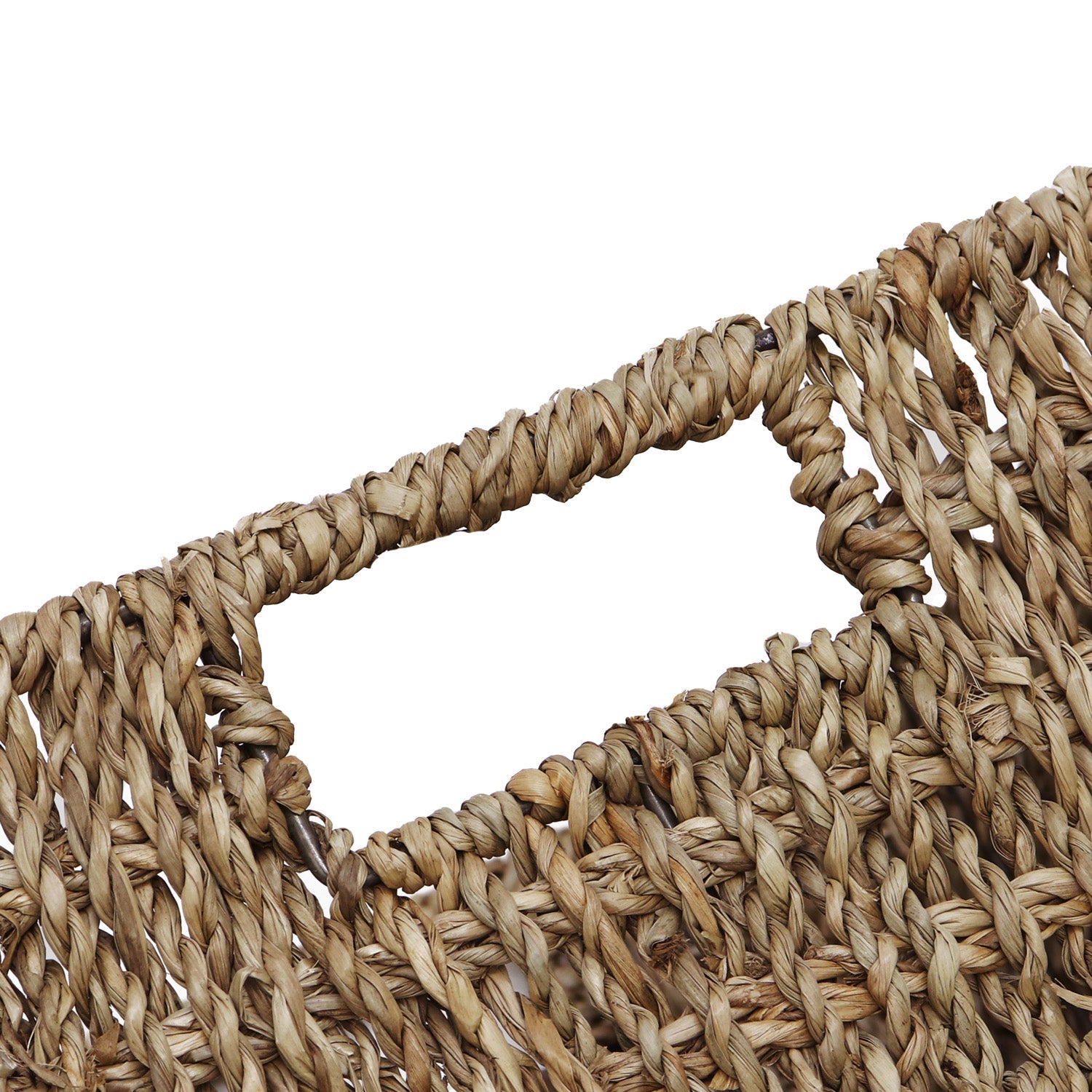 Seagrass Set of 3 Square Storage Baskets