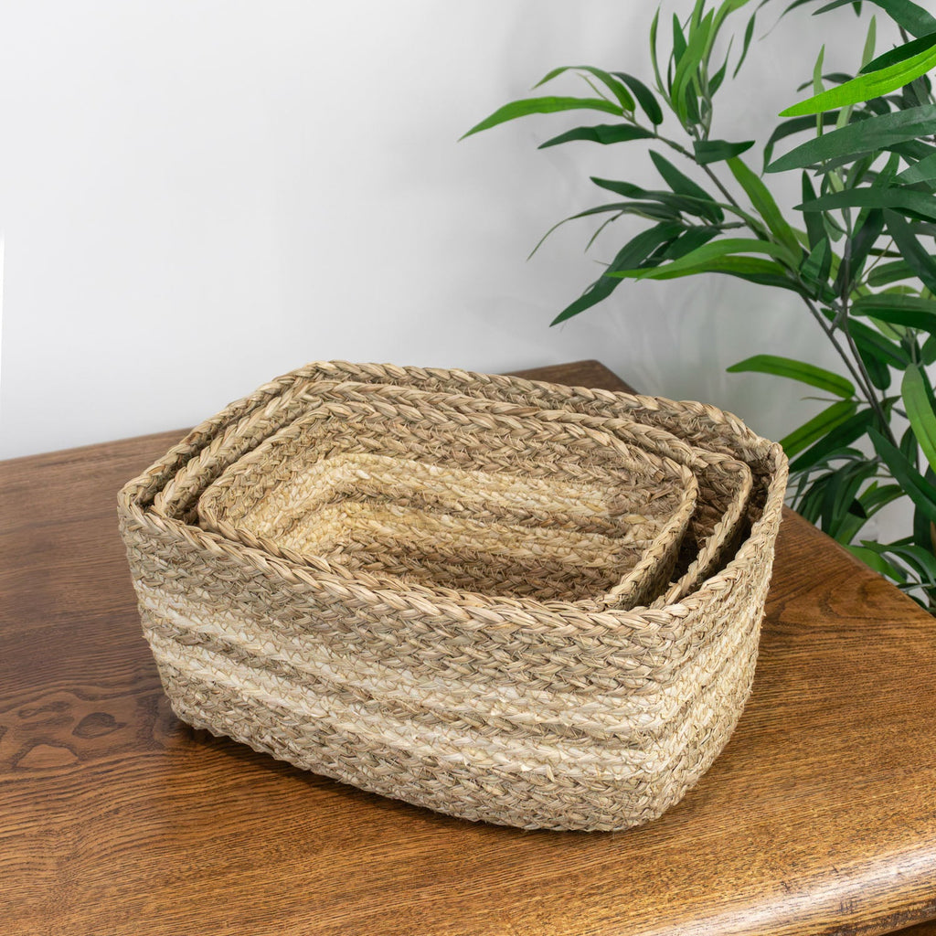 Palma Natural Set of 3 Natural Storage Baskets