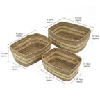 Palma Natural Set of 3 Natural Storage Baskets