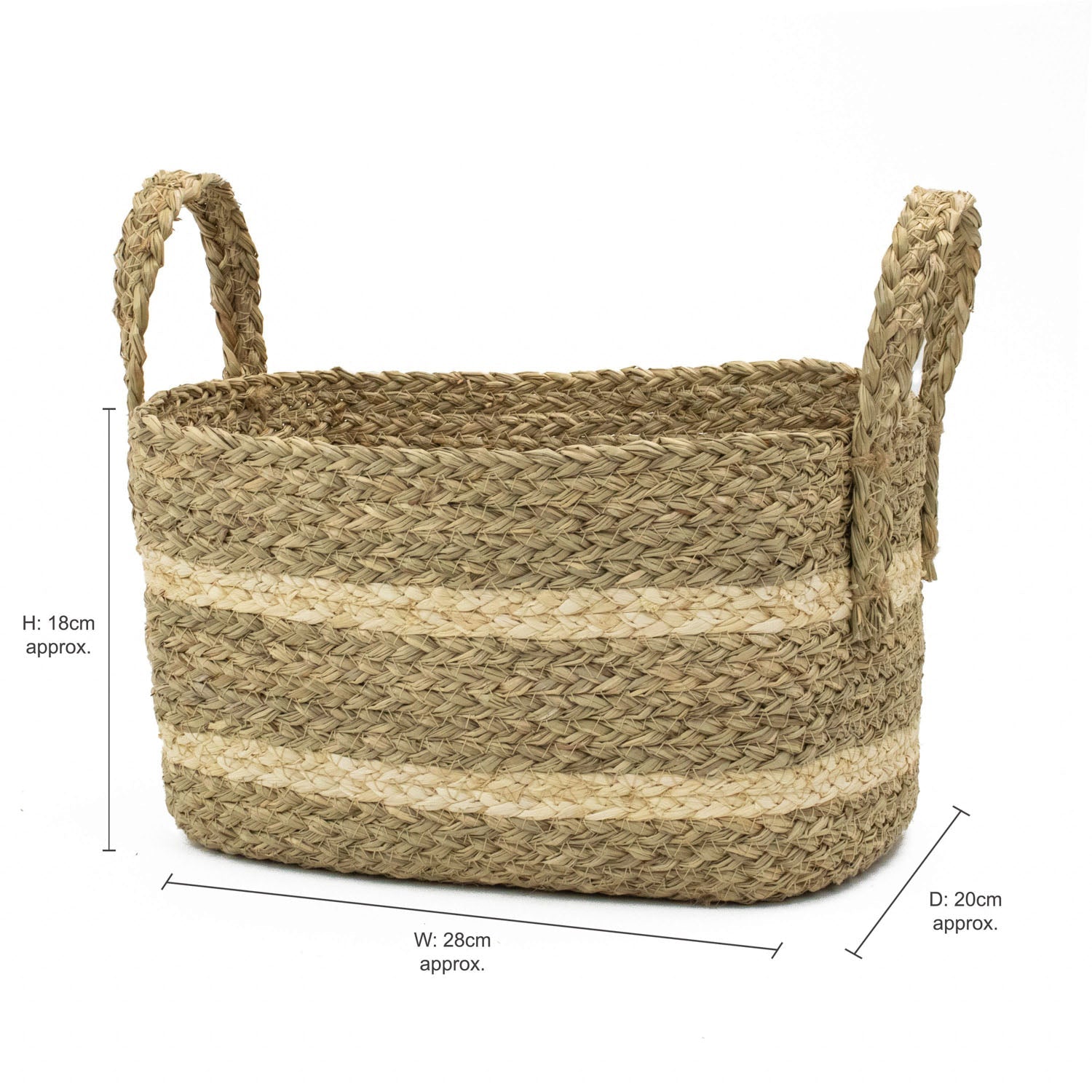 Palma Natural Medium Rectangular Storage Basket