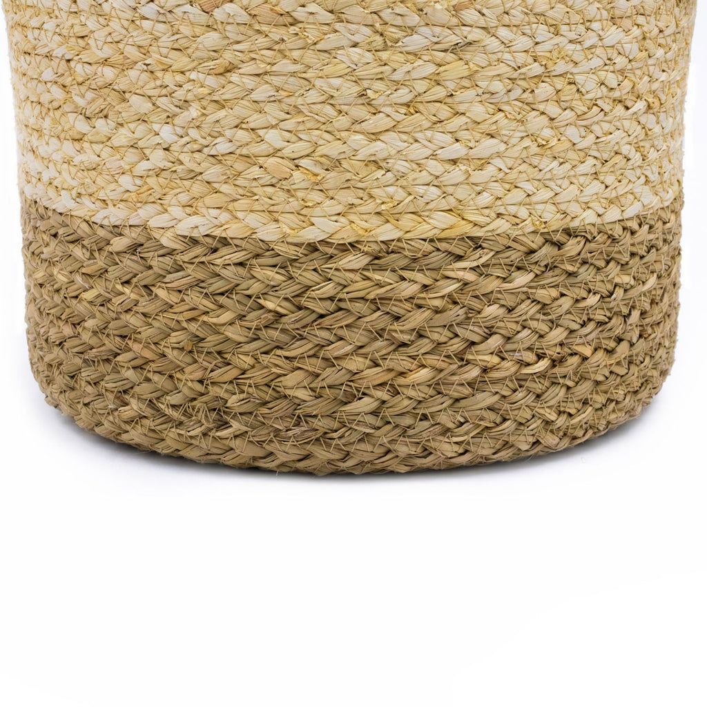 Palma Natural Round Scalloped Storage Basket