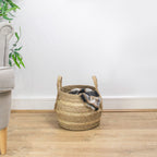 Palma Natural Belly Storage Basket with Handles