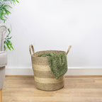 Palma Natural Round Storage Basket