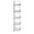 5 Tier Chrome Bathroom Corner Storage Rack
