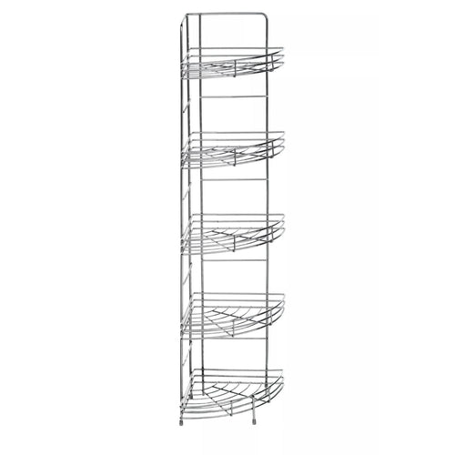 5 Tier Chrome Bathroom Corner Storage Rack