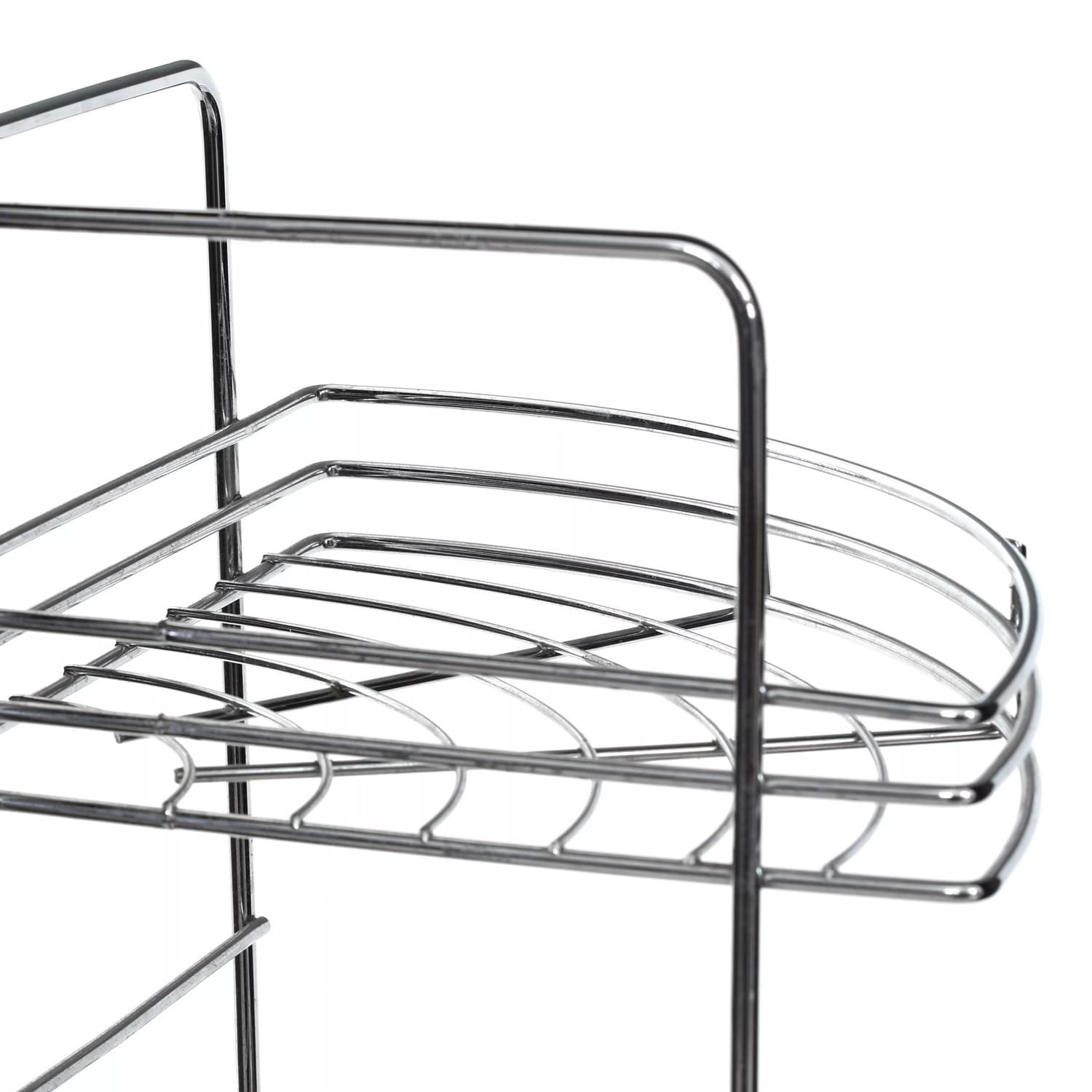 5 Tier Chrome Bathroom Corner Storage Rack
