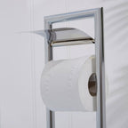 Chrome Toilet Brush And Roll Large Holder