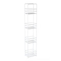 Dara 4 Tier White Rectangle Bathroom Storage Caddy