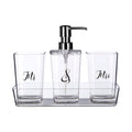 Mr And Mrs 4 Piece Bathroom Set