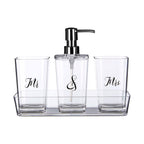 Mr And Mrs 4 Piece Bathroom Set