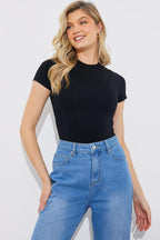 Seamless Crew Neck Snatched Shapewear Bodysuit