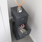 Shadow 4 Drawer Narrow Fabric Storage Tower