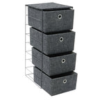 Shadow 4 Drawer Wide Fabric Storage Tower