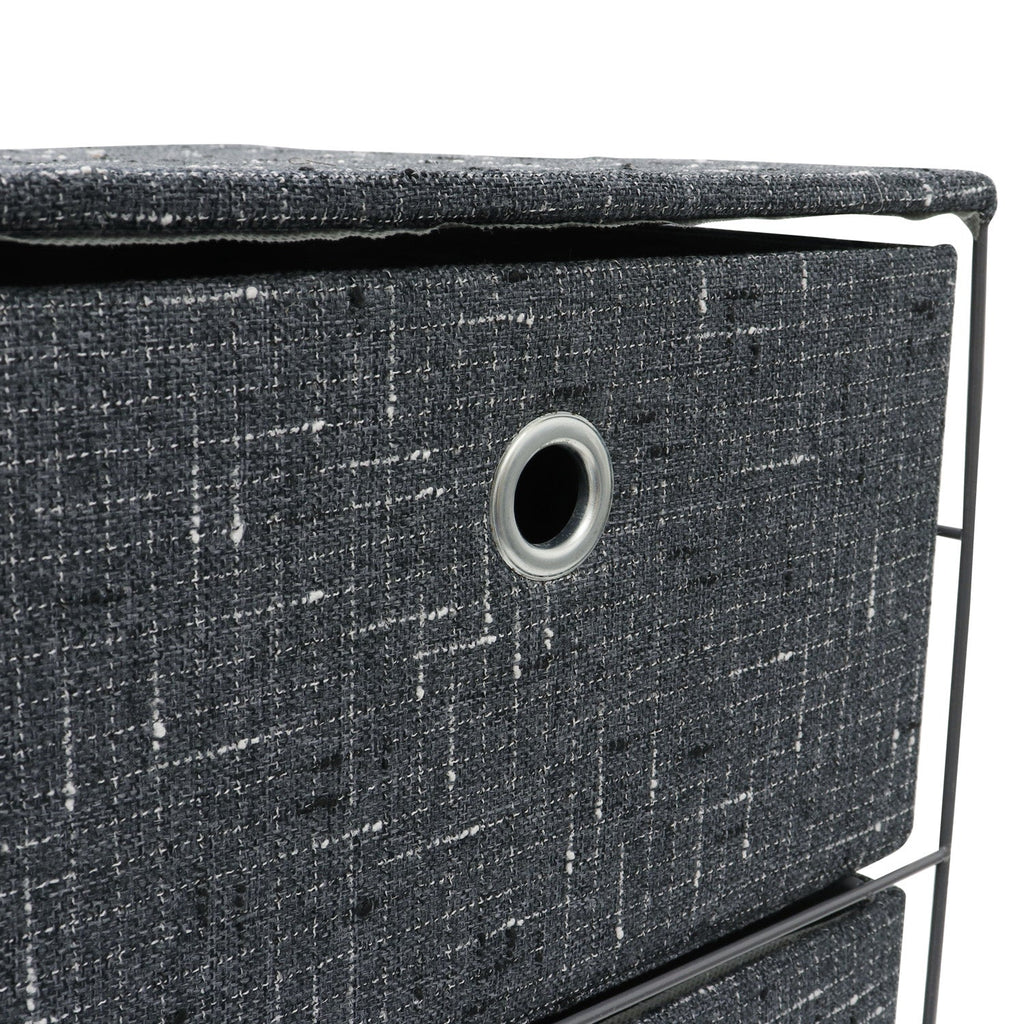 Shadow 4 Drawer Wide Fabric Storage Tower