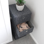 Shadow 4 Drawer Wide Fabric Storage Tower