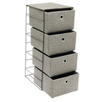 Silva 4 Drawer Wide Fabric Storage Tower