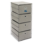 Silva 4 Drawer Wide Fabric Storage Tower
