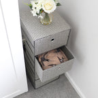 Silva 4 Drawer Wide Fabric Storage Tower