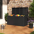 Black Outdoor 430L PP Garden Storage Box