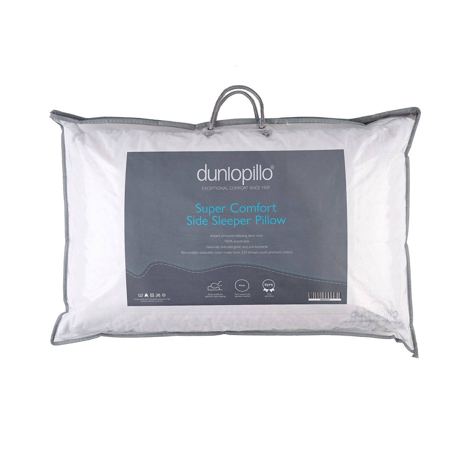 Dunlopillo Super Comfort Deep Profile Latex Pillow - Firm Support
