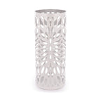Round Metal Umbrella Stand in White | M&W