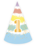 Pastel Rainbow 1st Birthday Party Hat