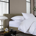 The Lyndon Company Peninsula White Cotton Sateen 1000TC Duvet Cover