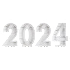 Gold 2024 New Year's Balloon Mosaic