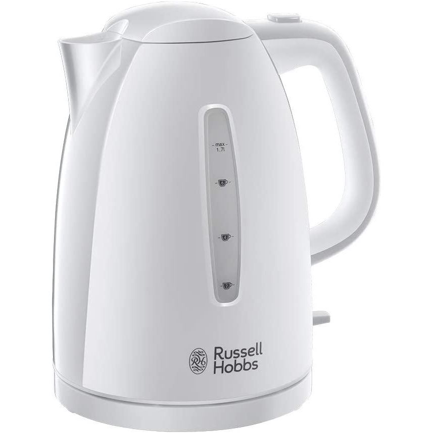 21270 Russell Hobbs Textures Kettle 1.7L White - Beales department store