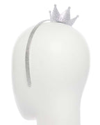 Silver  Glitter Crown Headband