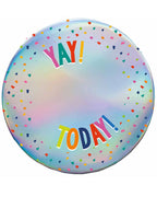 Yay! Today! Add-an-Age Rainbow Badge - 9cm