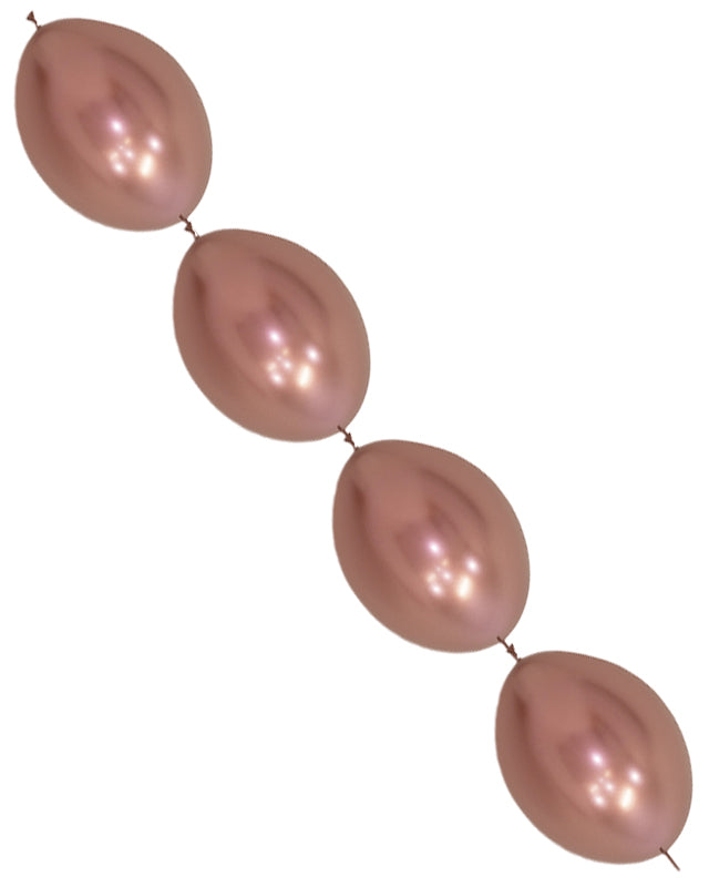 Link-O-Loon Latex Balloons 12" Reflex RoseGld  (50pk)